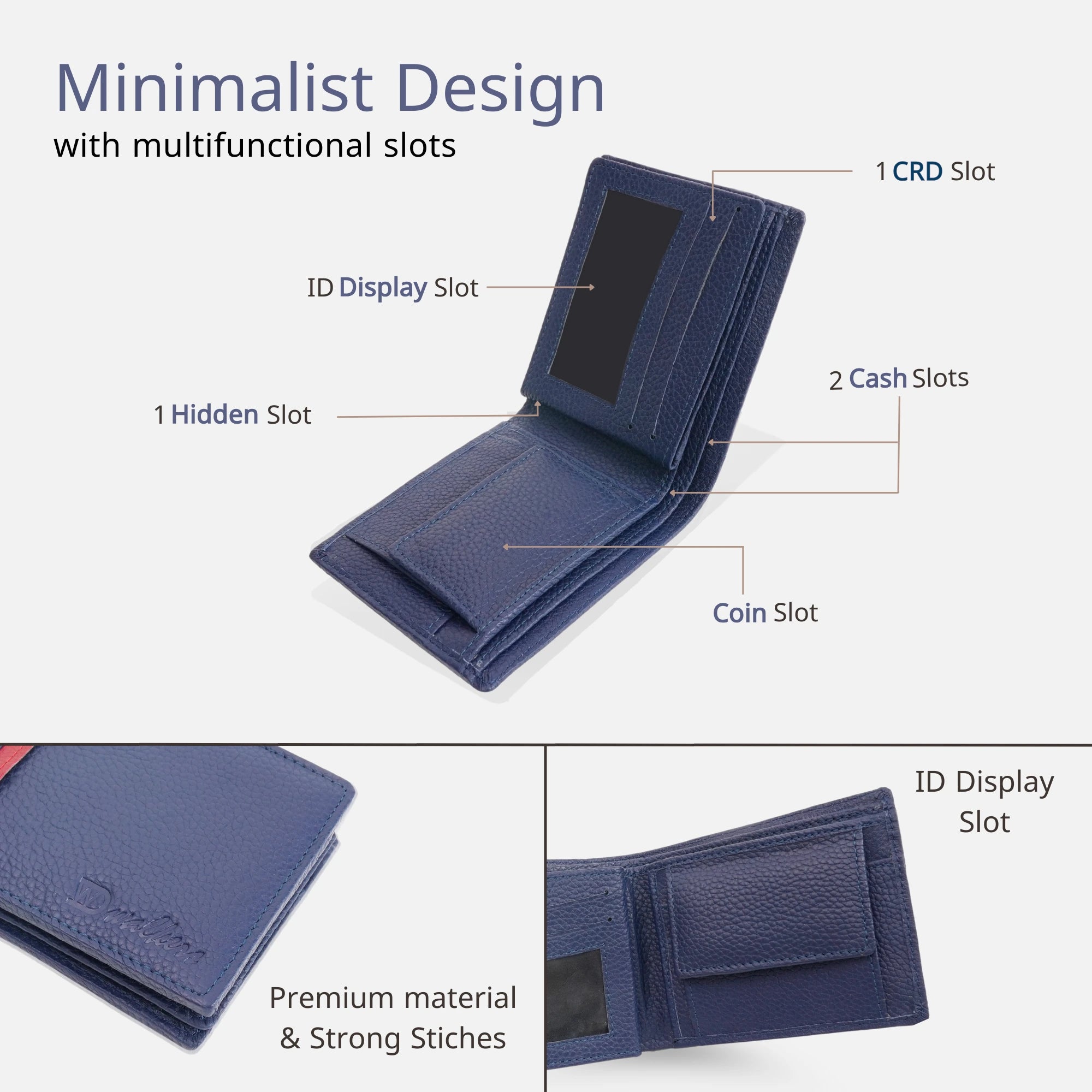 100% leather wallet for men
