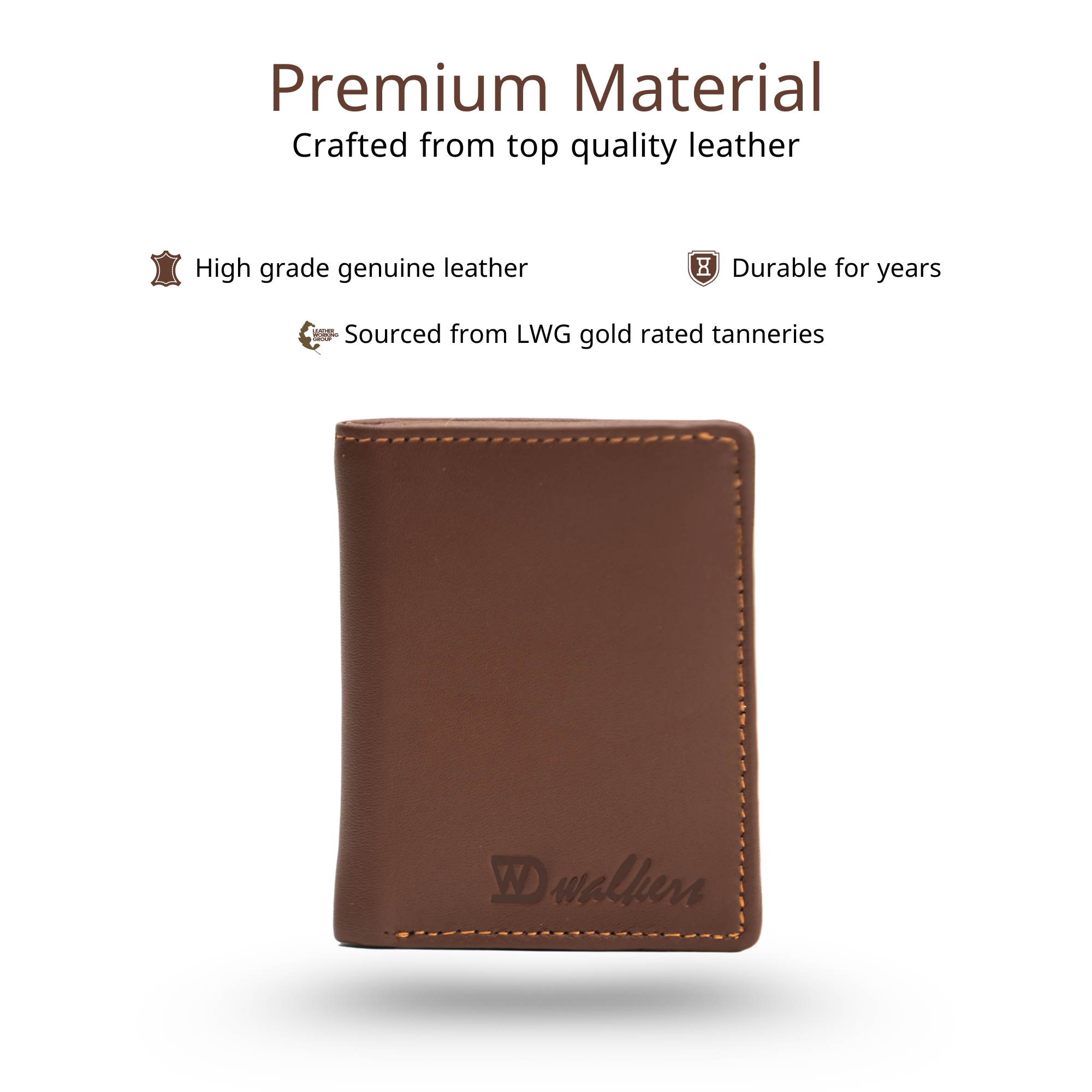 Coco Brown Smart Leather Wallets for Men with Card and ID Slots