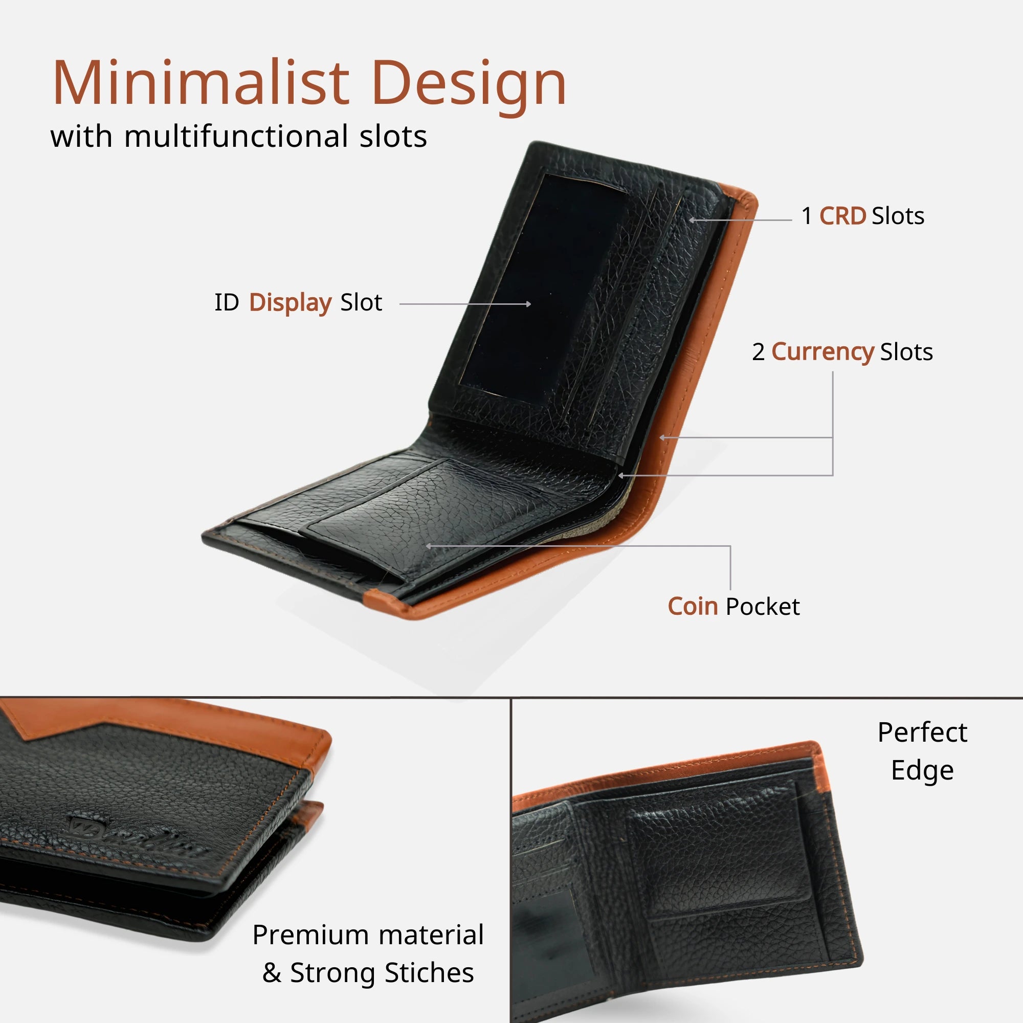 Genuine leather wallet for men