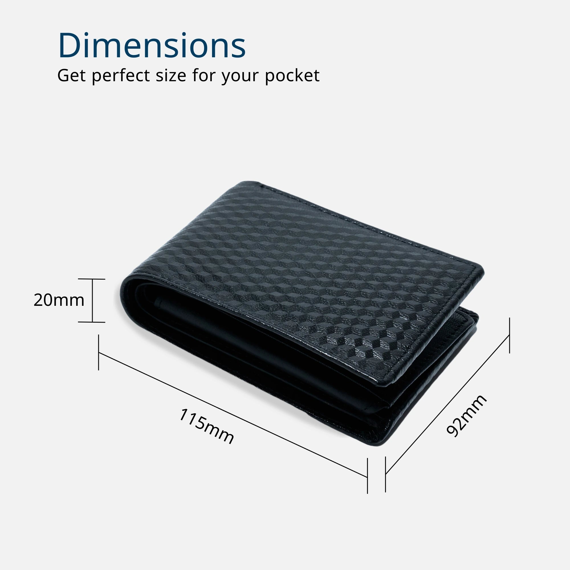Premium black leather wallet for men