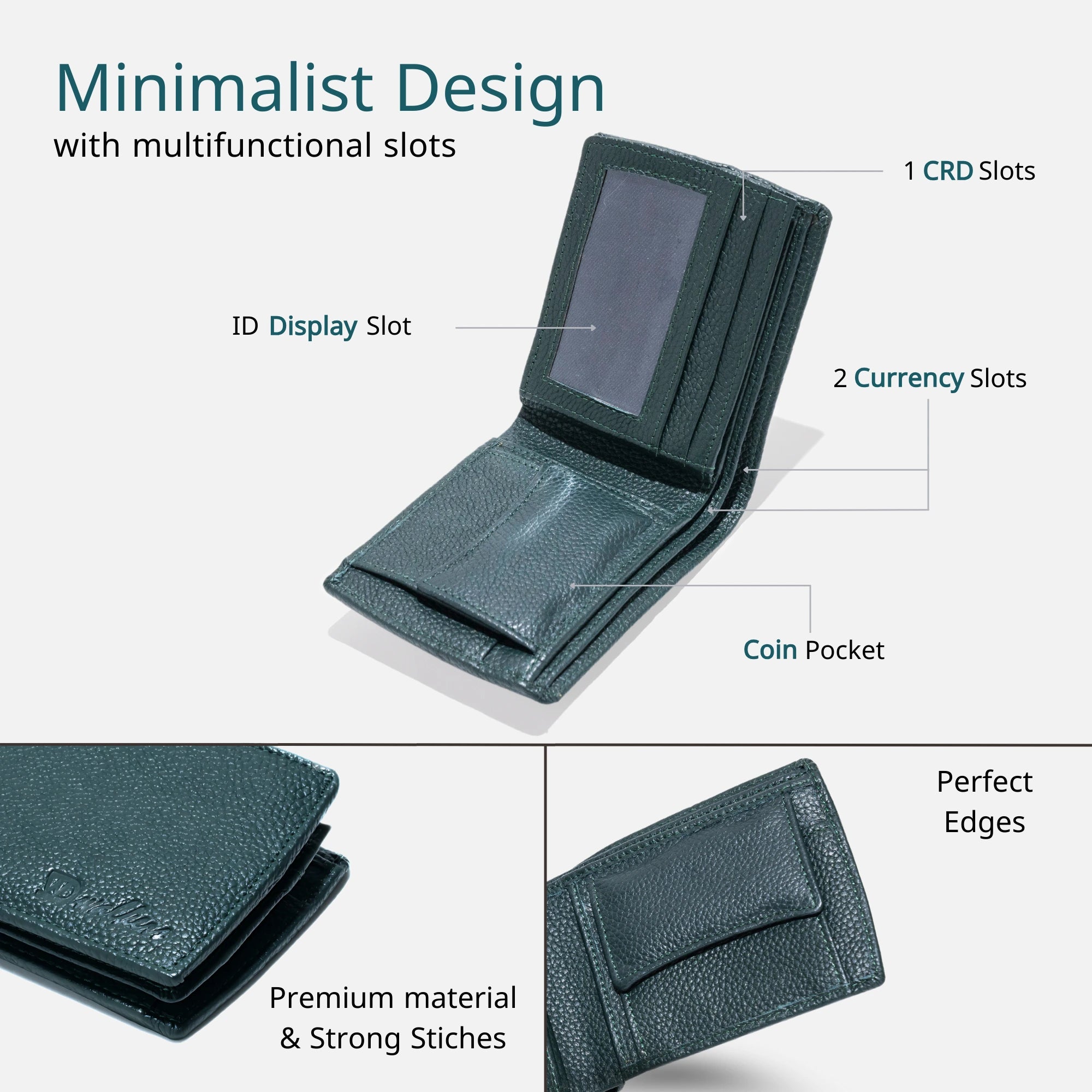 Genuine leather wallet for men