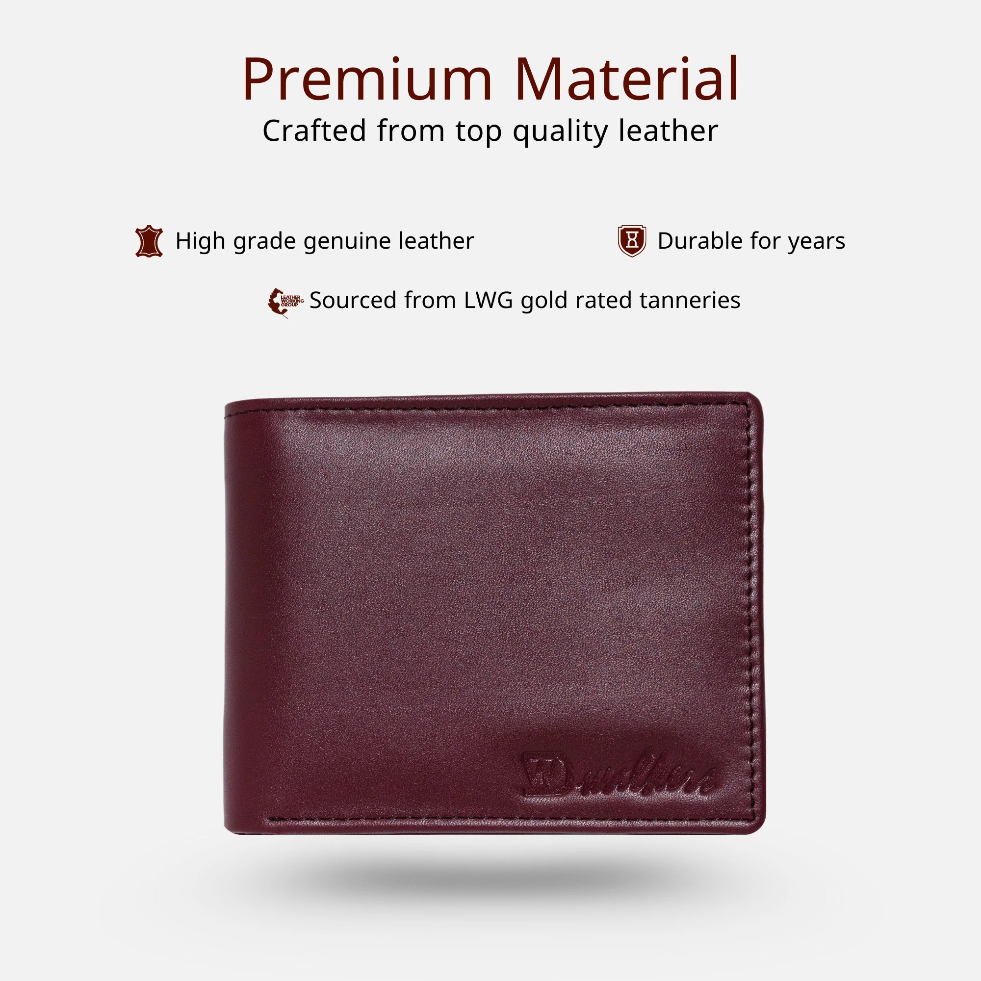 pure Cherry leather wallet for men