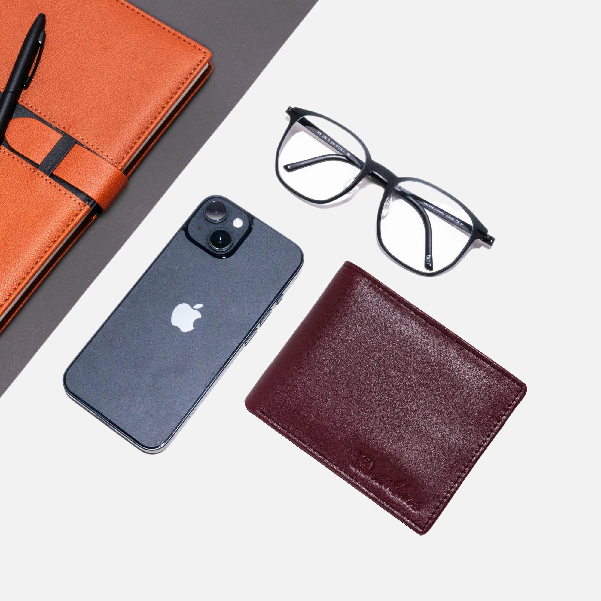 Cherry mens leather wallet
