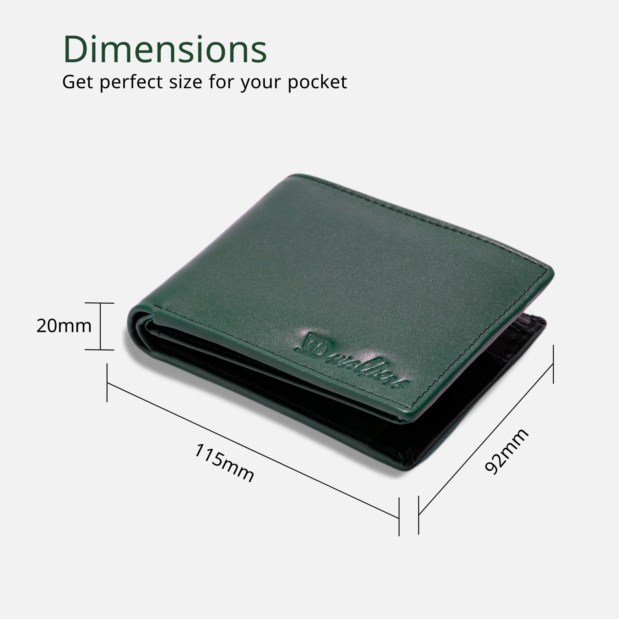 High-quality Olive leather wallet for men