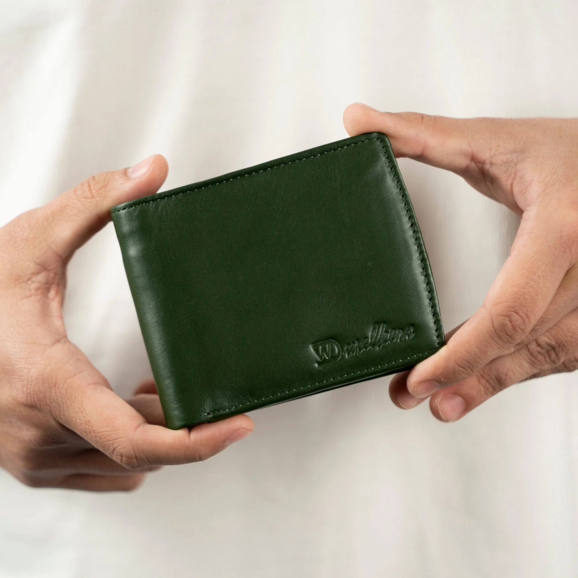 Genuine Olive leather wallet for men