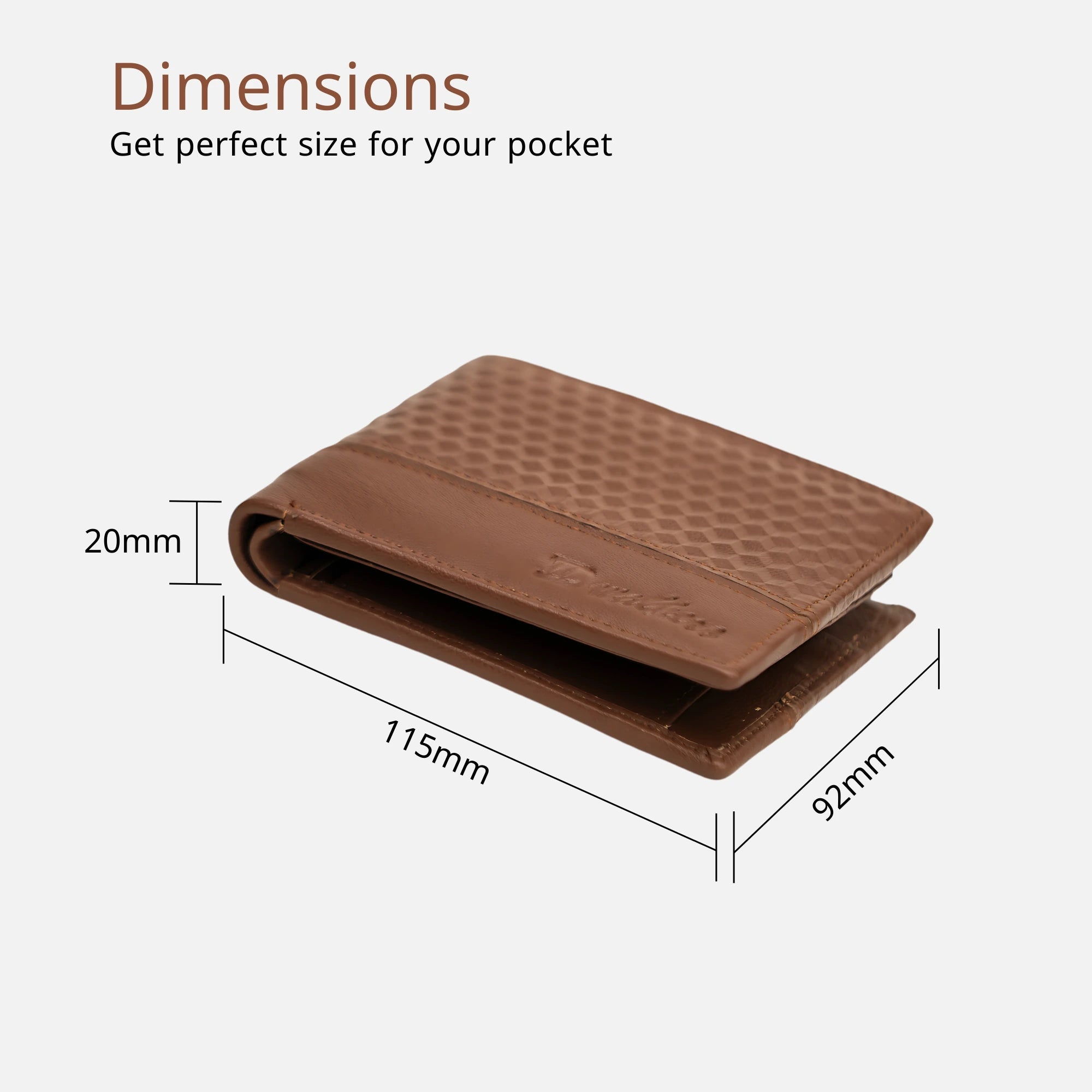 Natural leather wallet for men