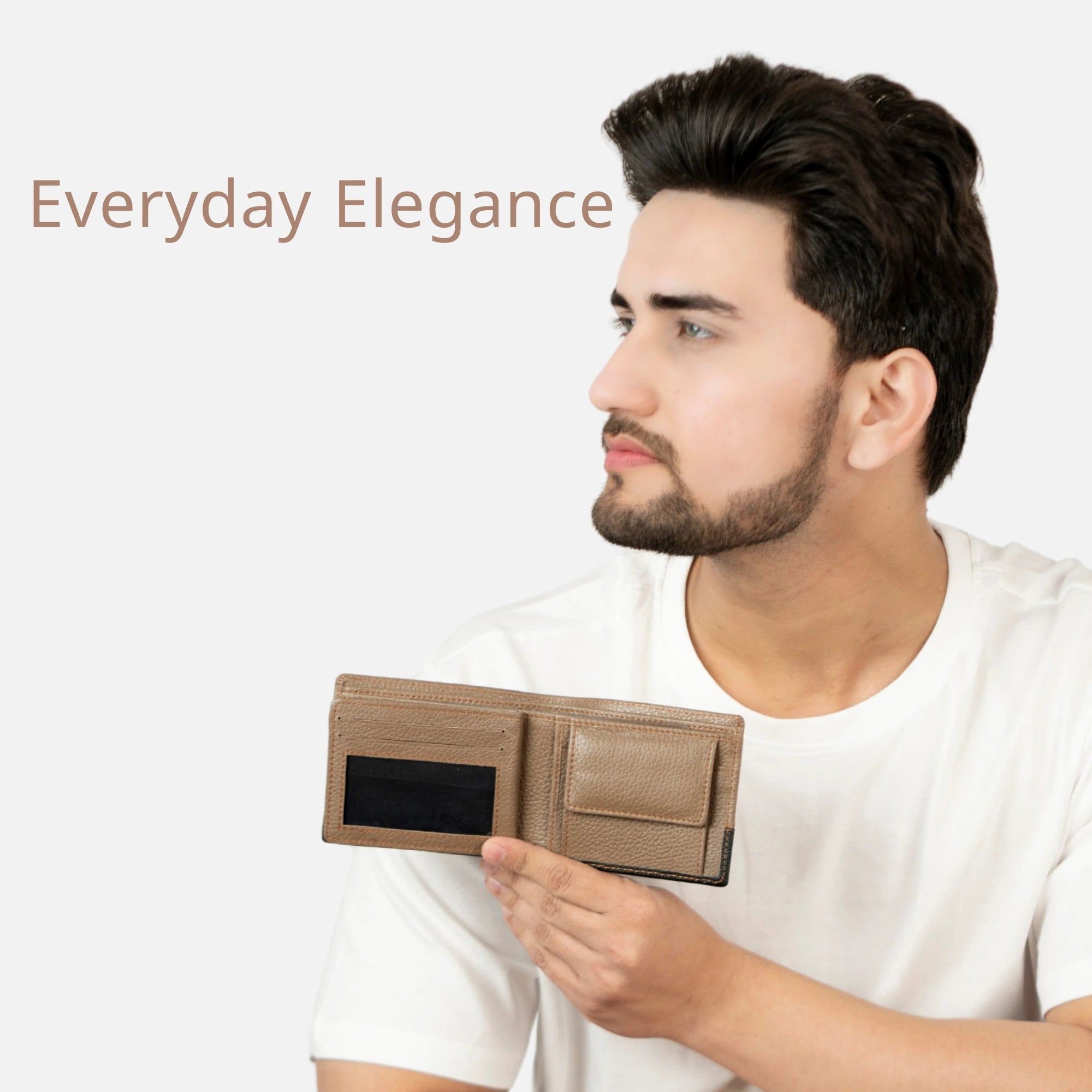 Full-grain leather wallet for men
