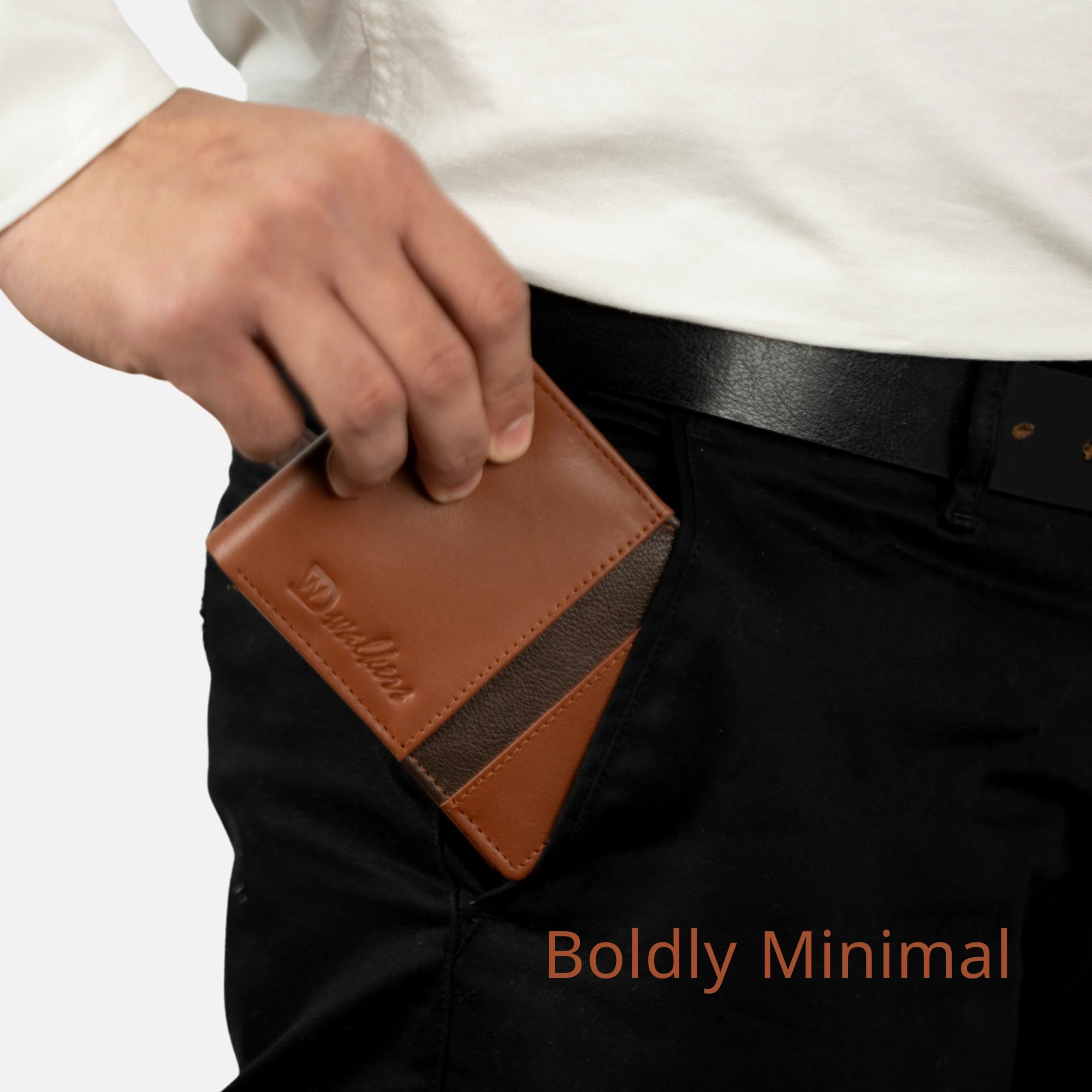 Premium men’s wallet designed in caramel tan leather