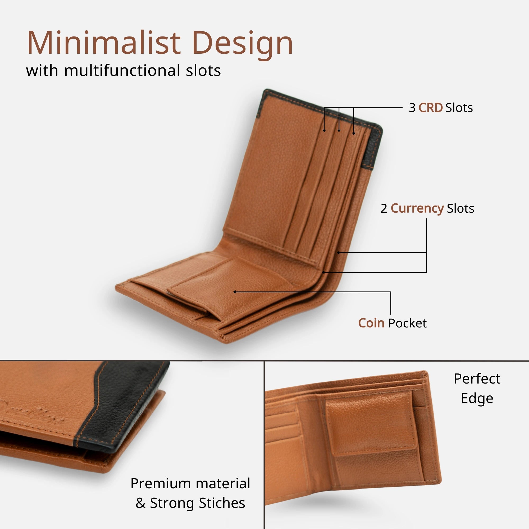 Genuine leather wallet for men