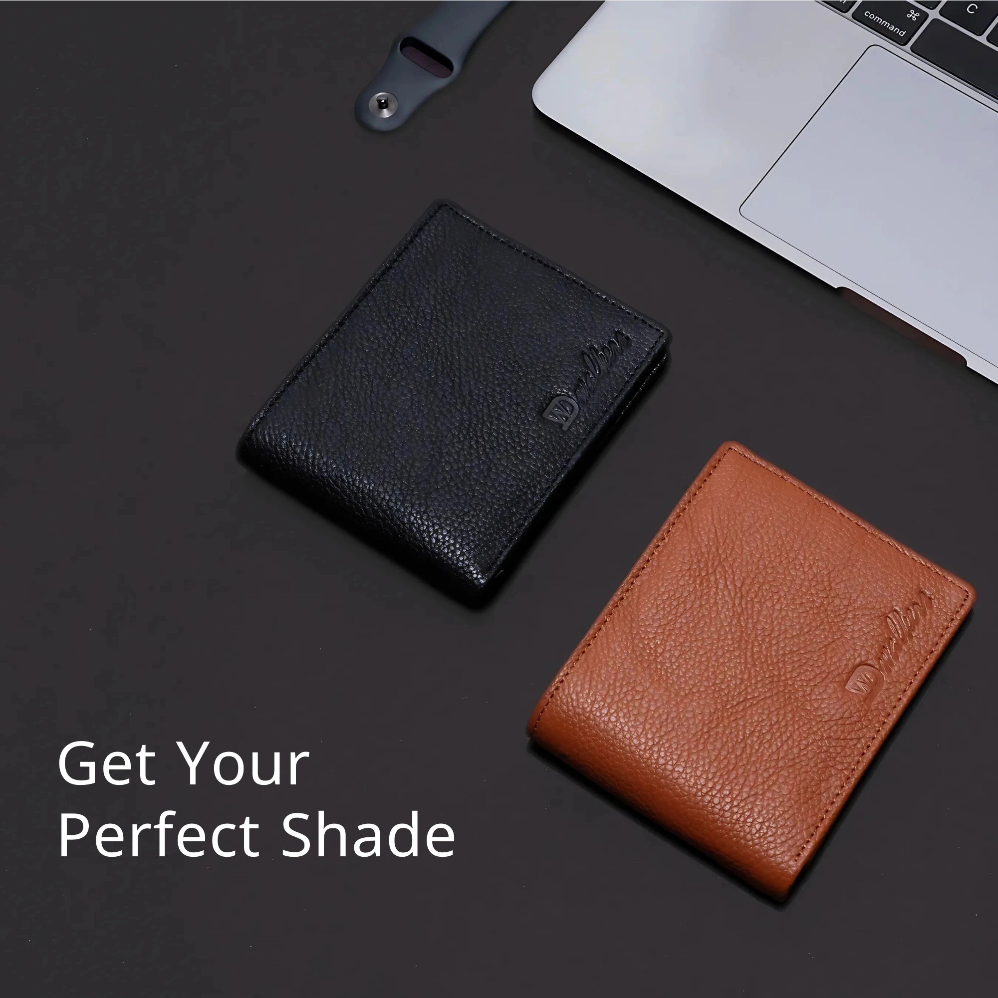 Natural leather wallet for men