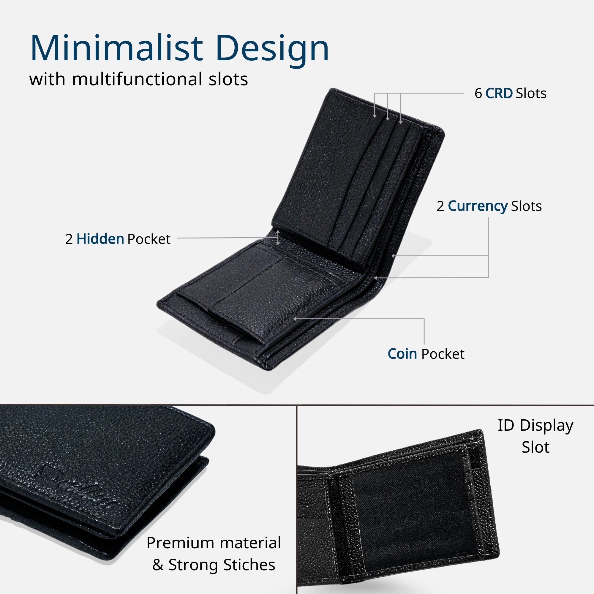 100% leather wallet for men