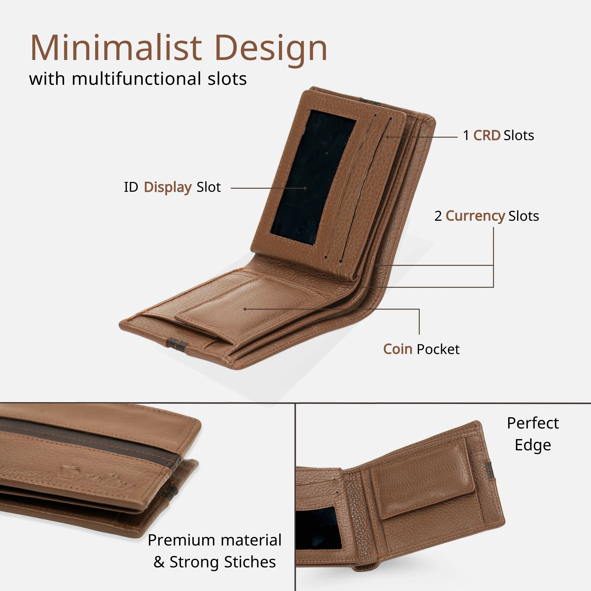 Genuine leather wallet for men