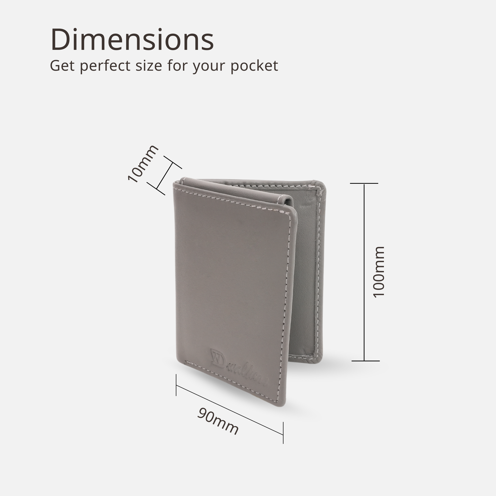 Trendy Grey Smart Leather Wallet for Men with Card & Cash Slots
