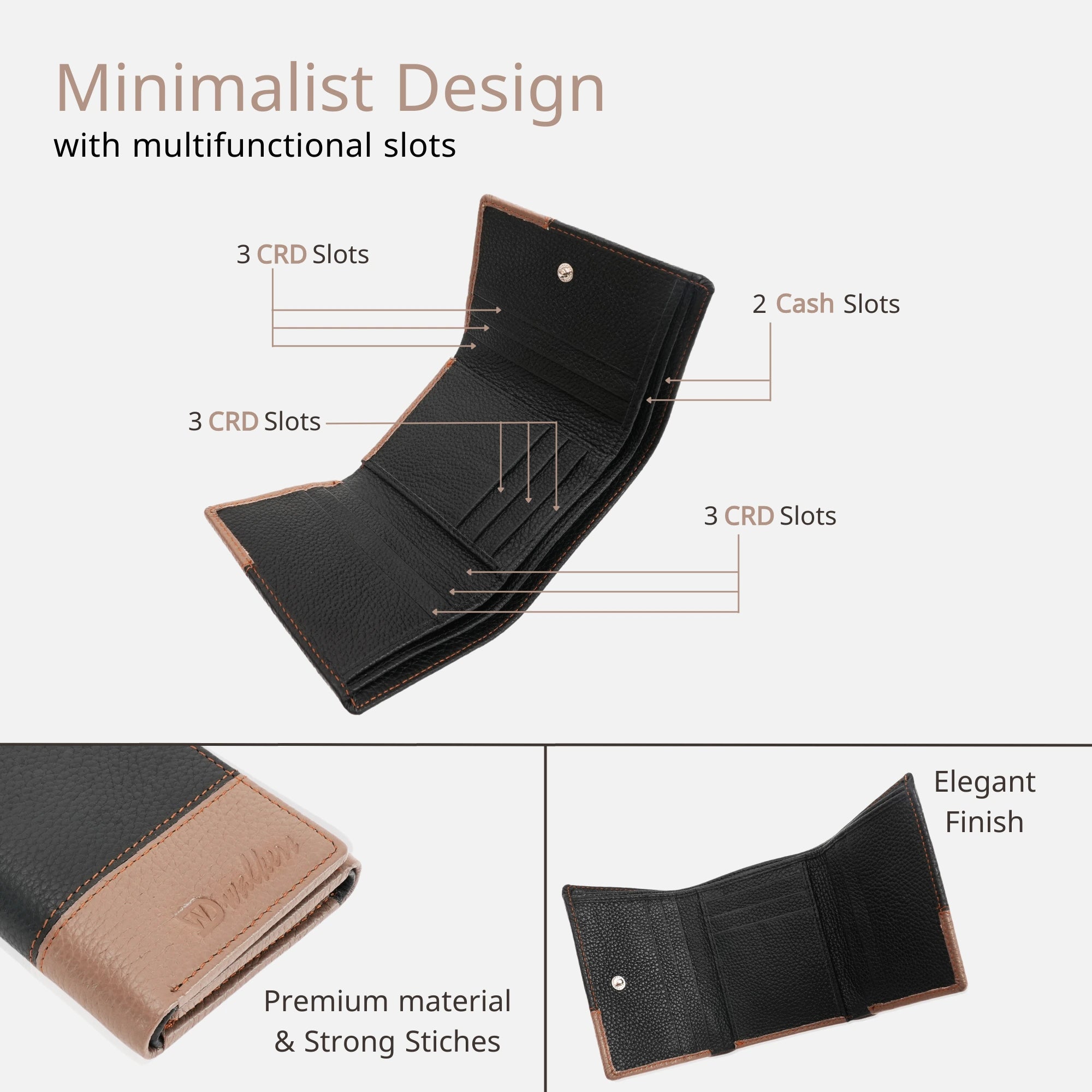 100% leather wallet for men