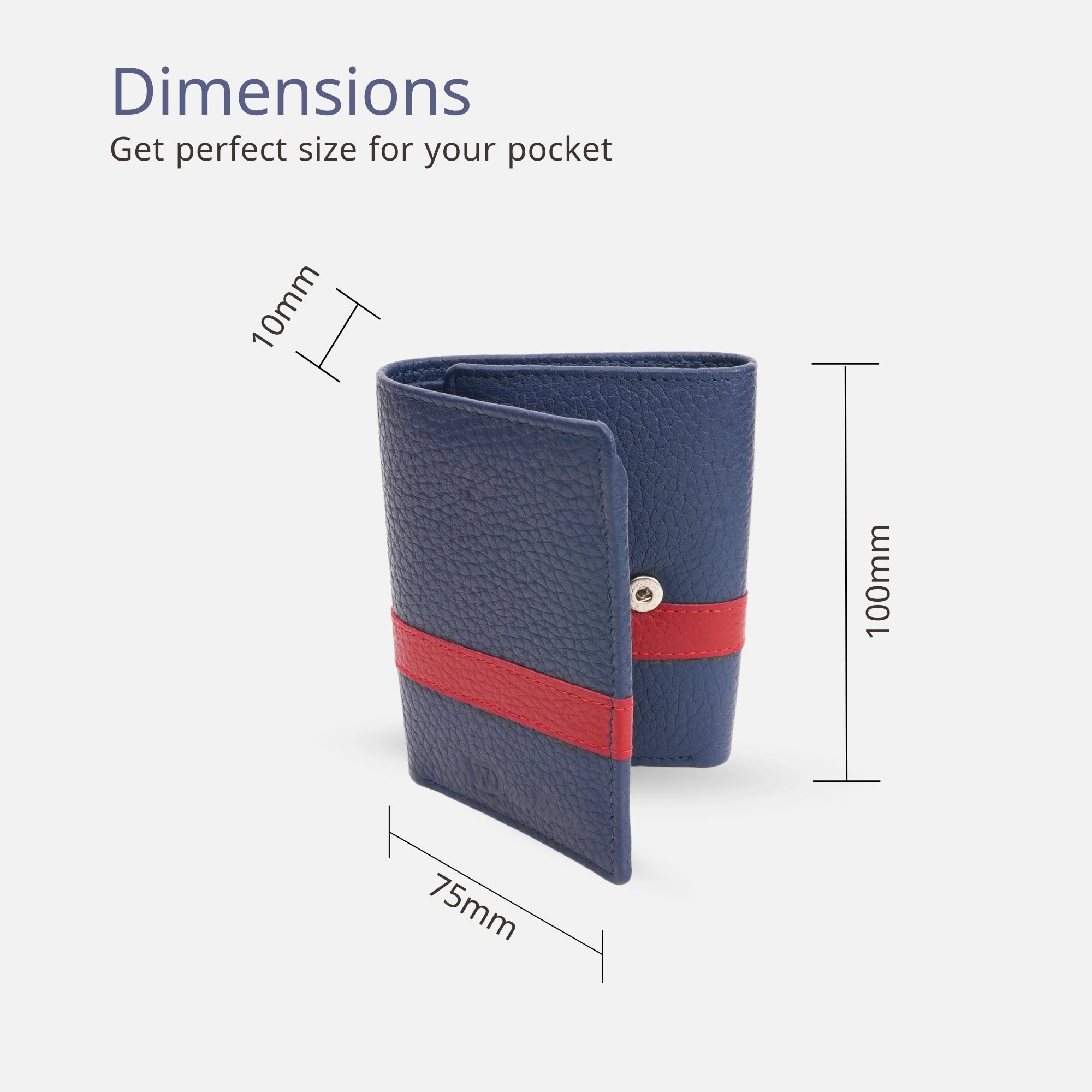 Durable leather wallet for men