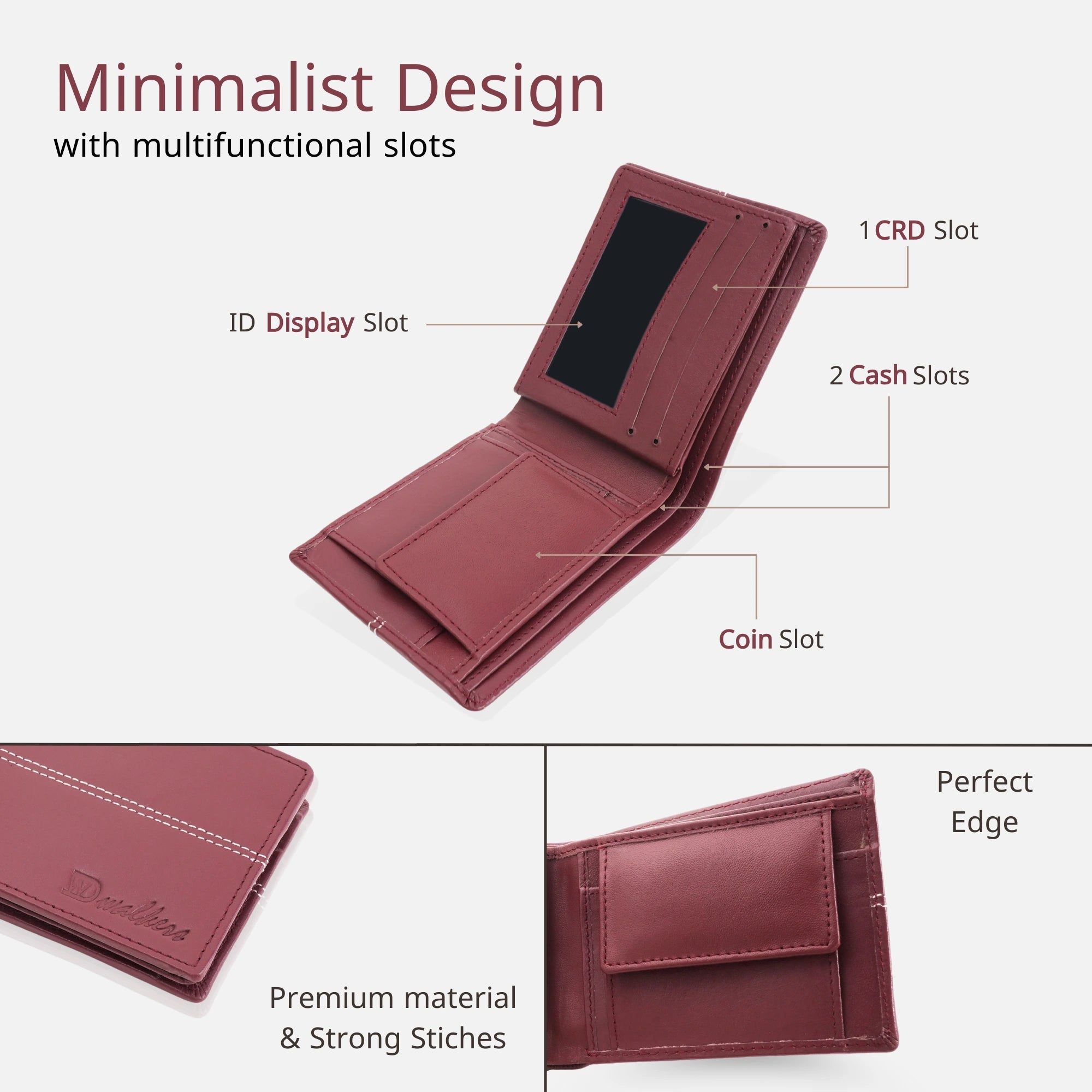 100% leather wallet for men