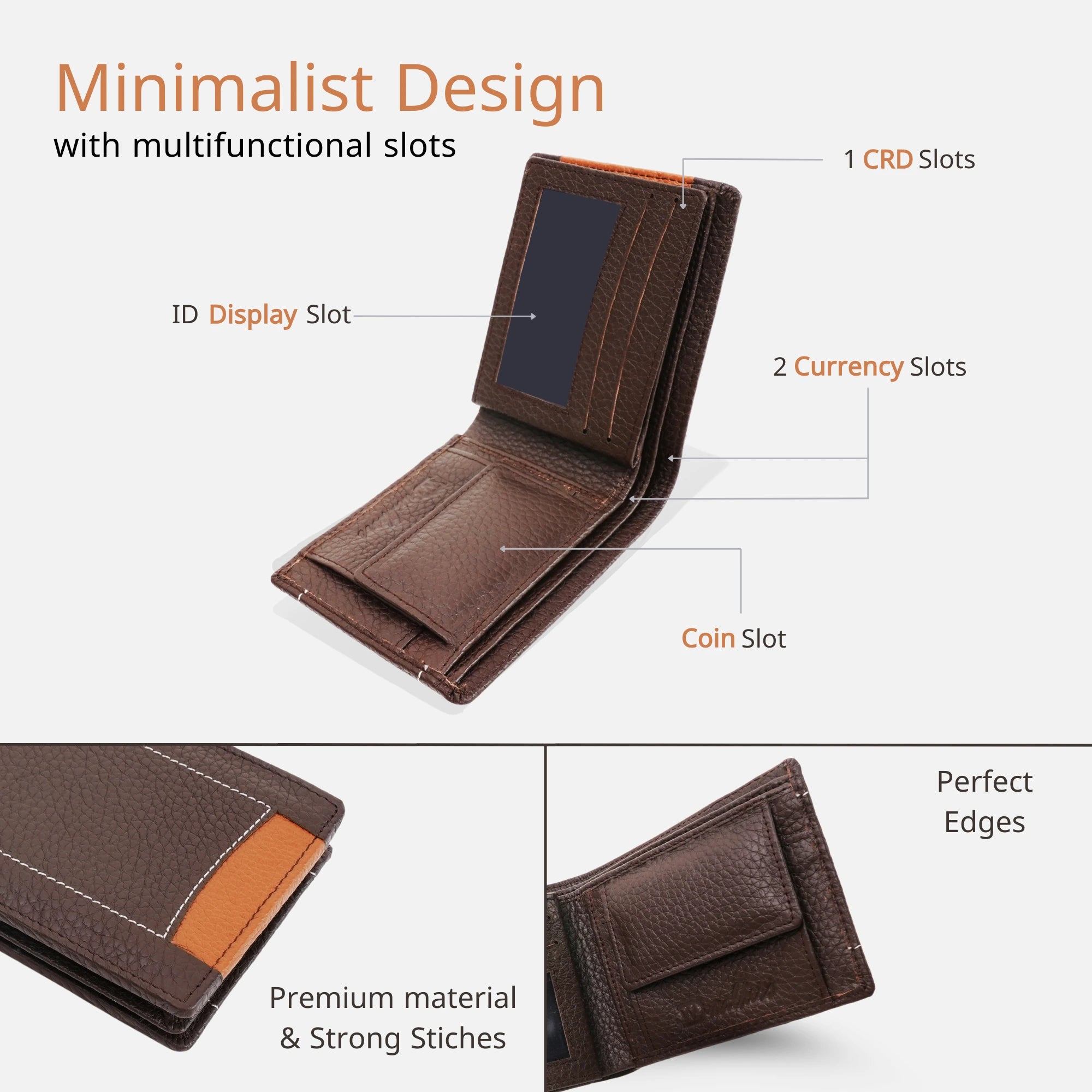 100% leather wallet for men
