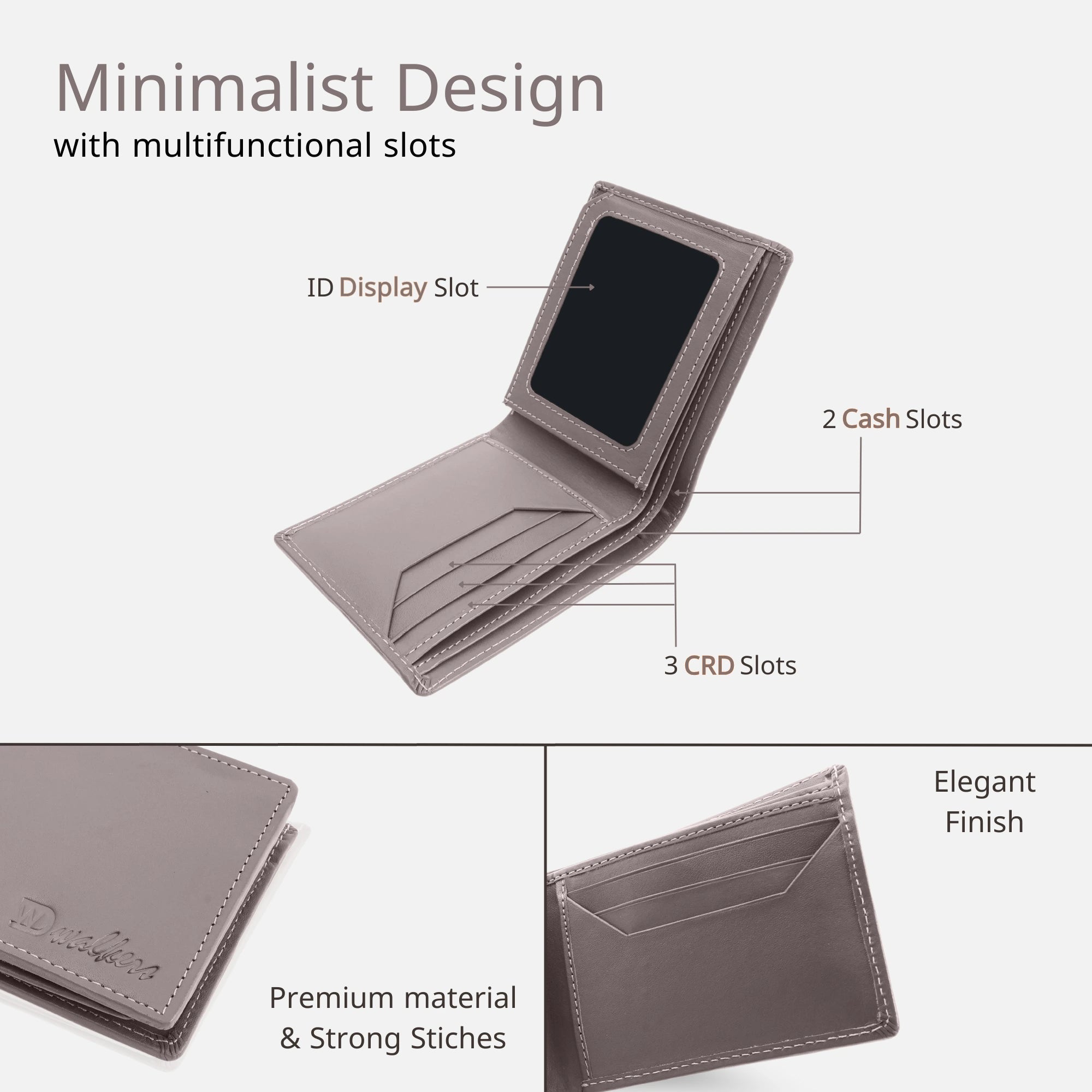 100% leather wallet for men