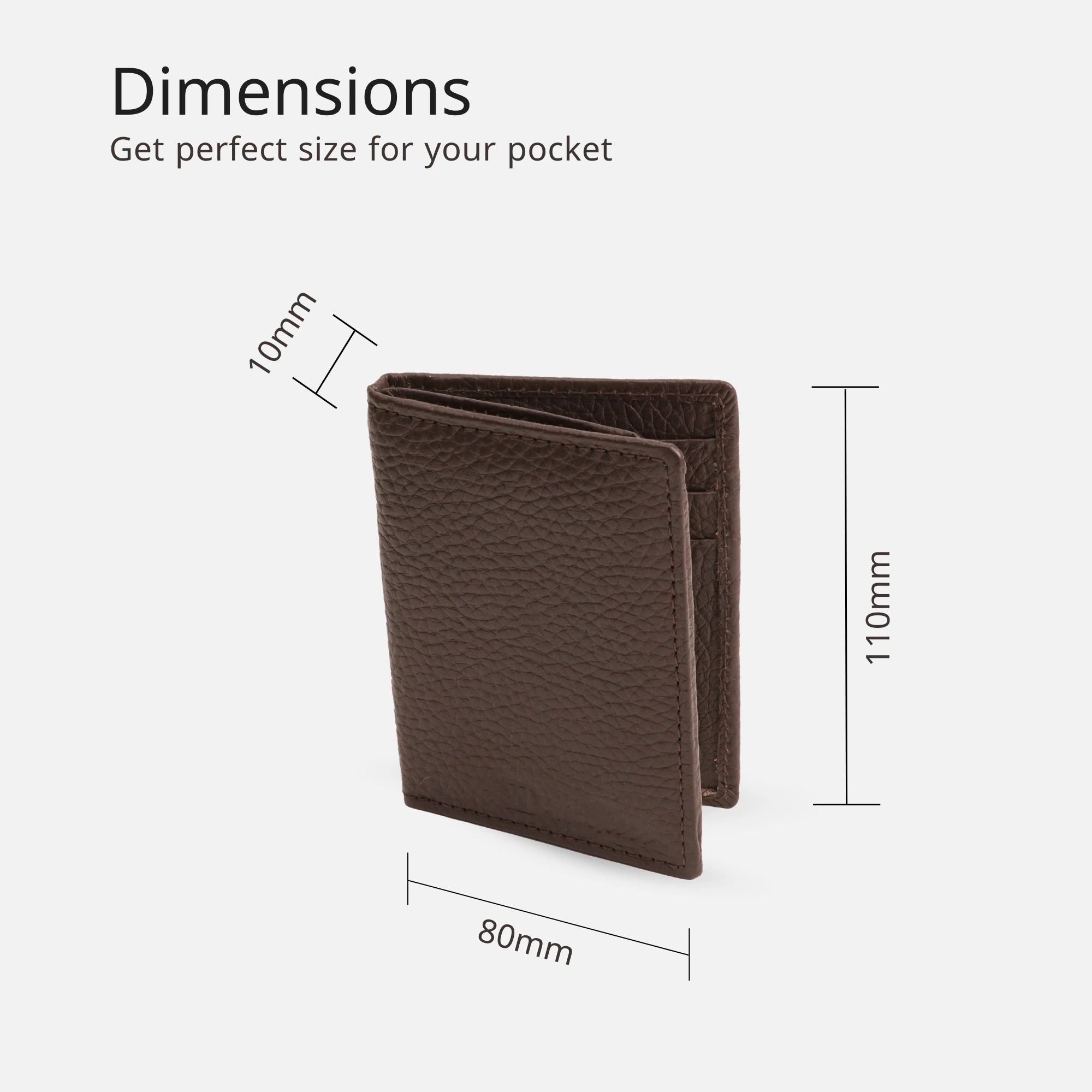 Classic Brown Full-grain Leather Card Holder for Men with Card & Coin Slots