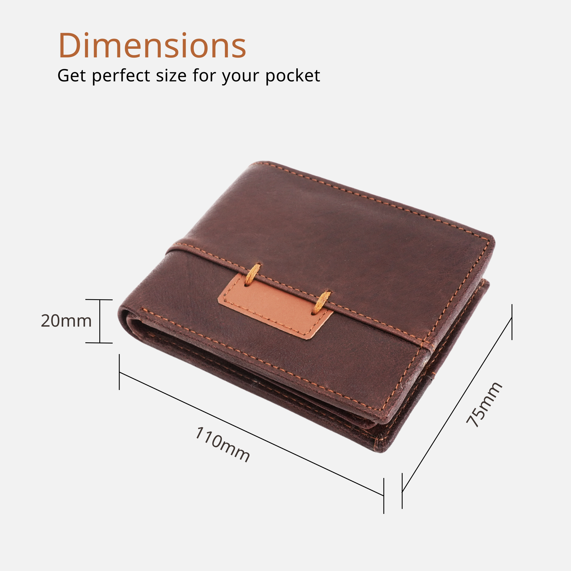 Vintage Brown Leather Wallet for Men with Card & Note Slots