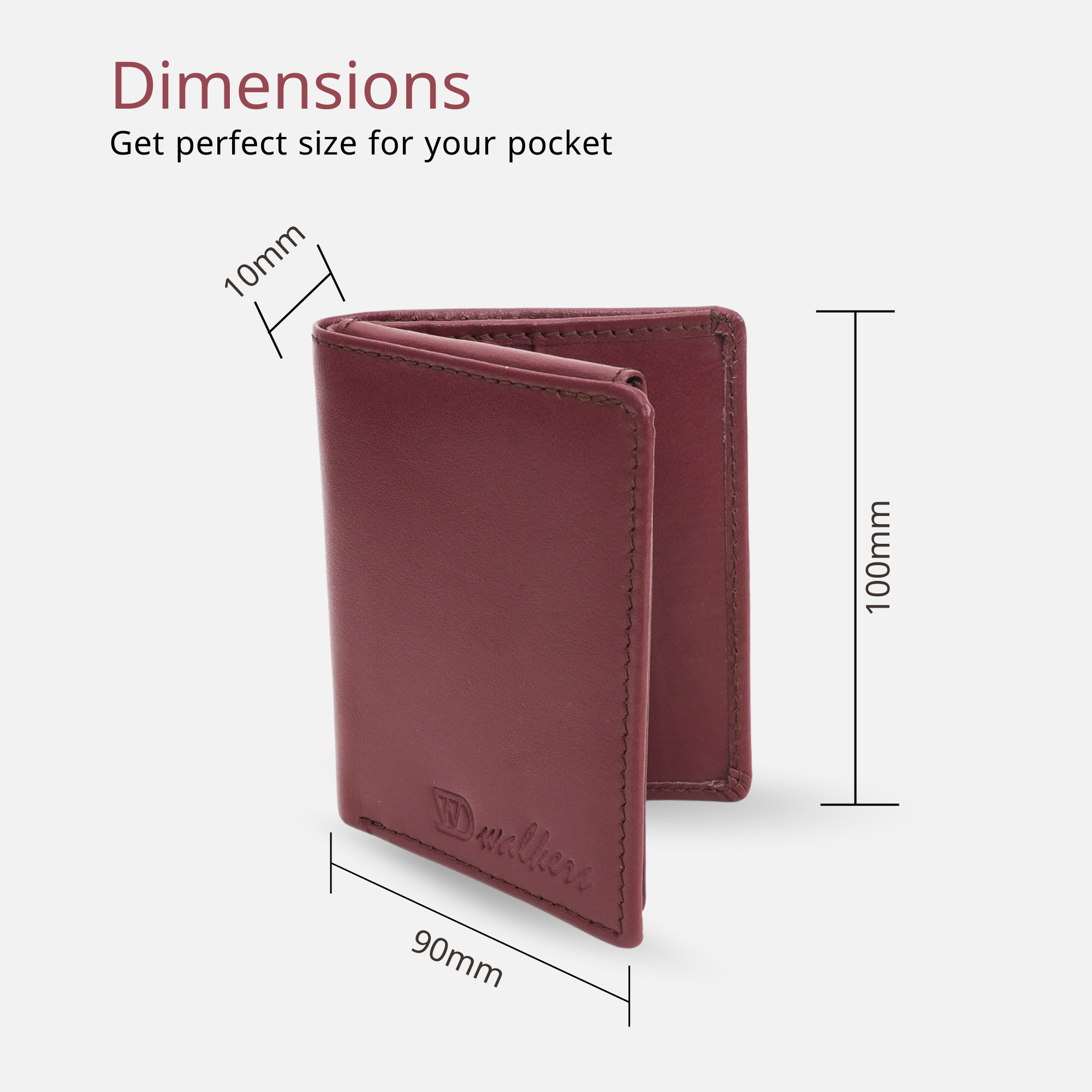 Classic Cherry Red Smart Leather Wallet for Men with Card & Cash Slots