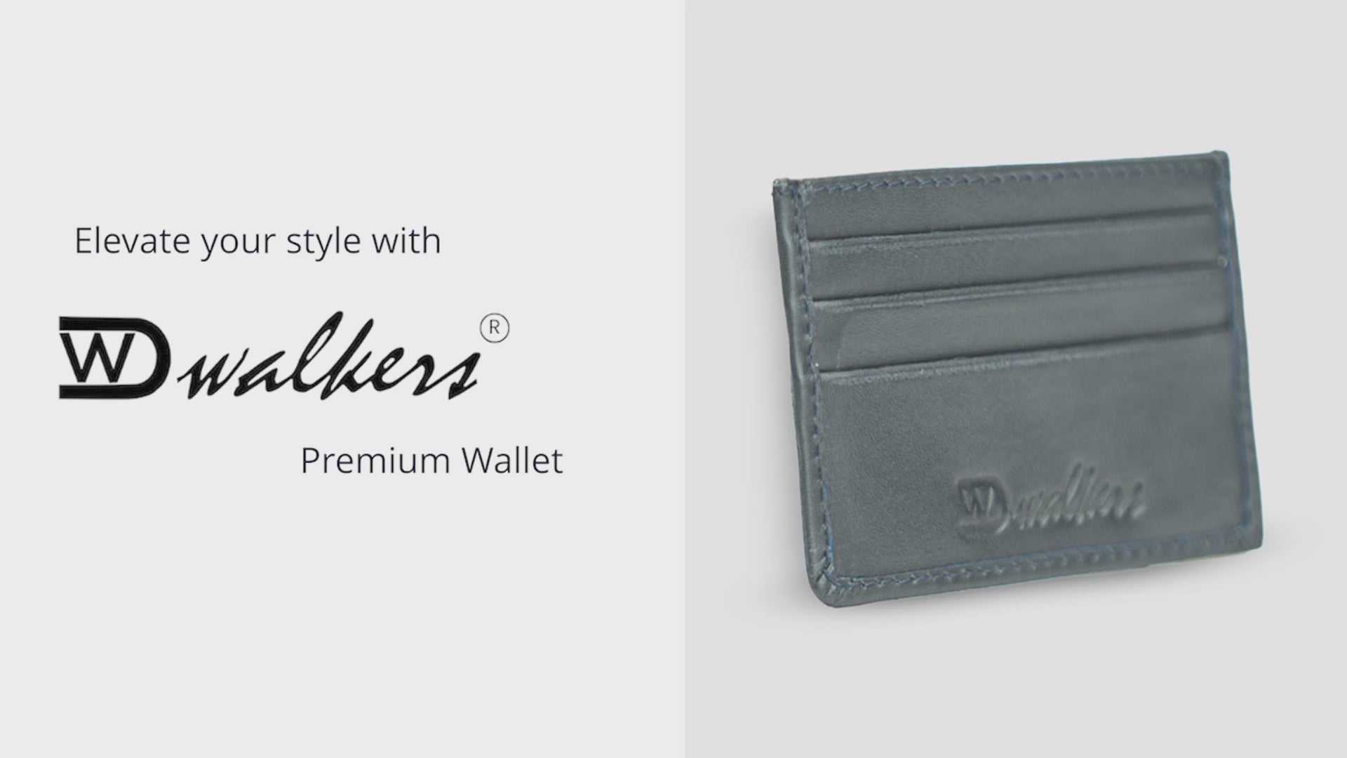 Deep Blue Smart Leather Wallet for Men with Card and ID Slots